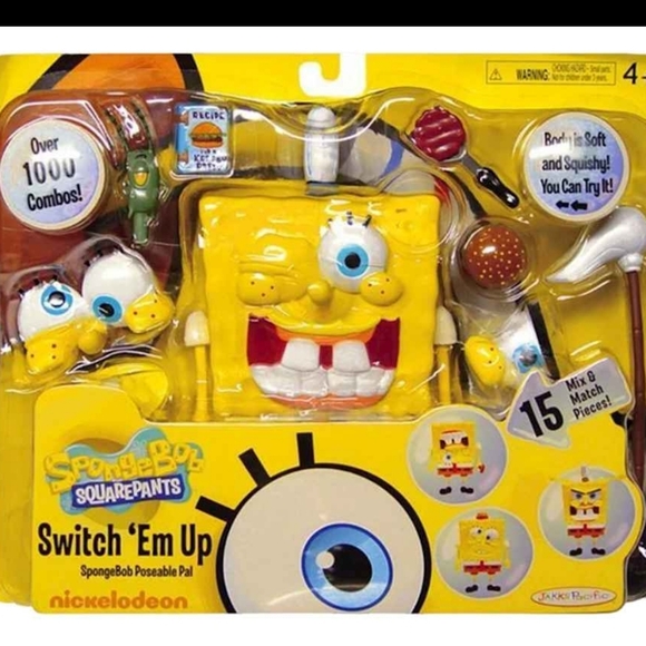 Vintage SpongeBob SquarePants Potato Head 2006 Set & 2002 Play-Doh SpongeBob Set - Picture 11 of 11